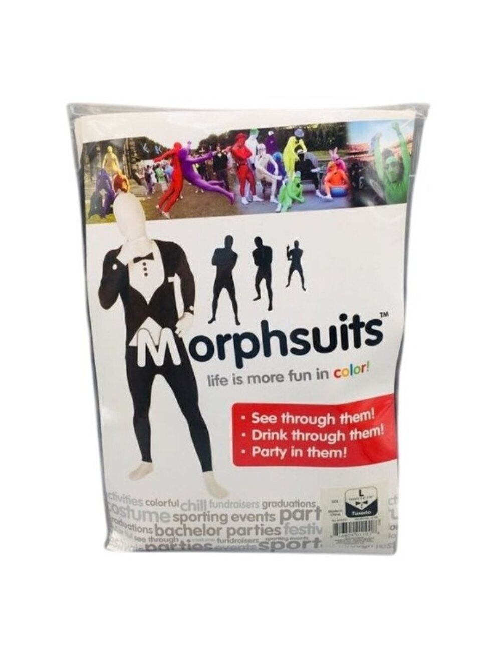 MORPHSUITS Tuxedo Size Large Height 5’4”-5’10”